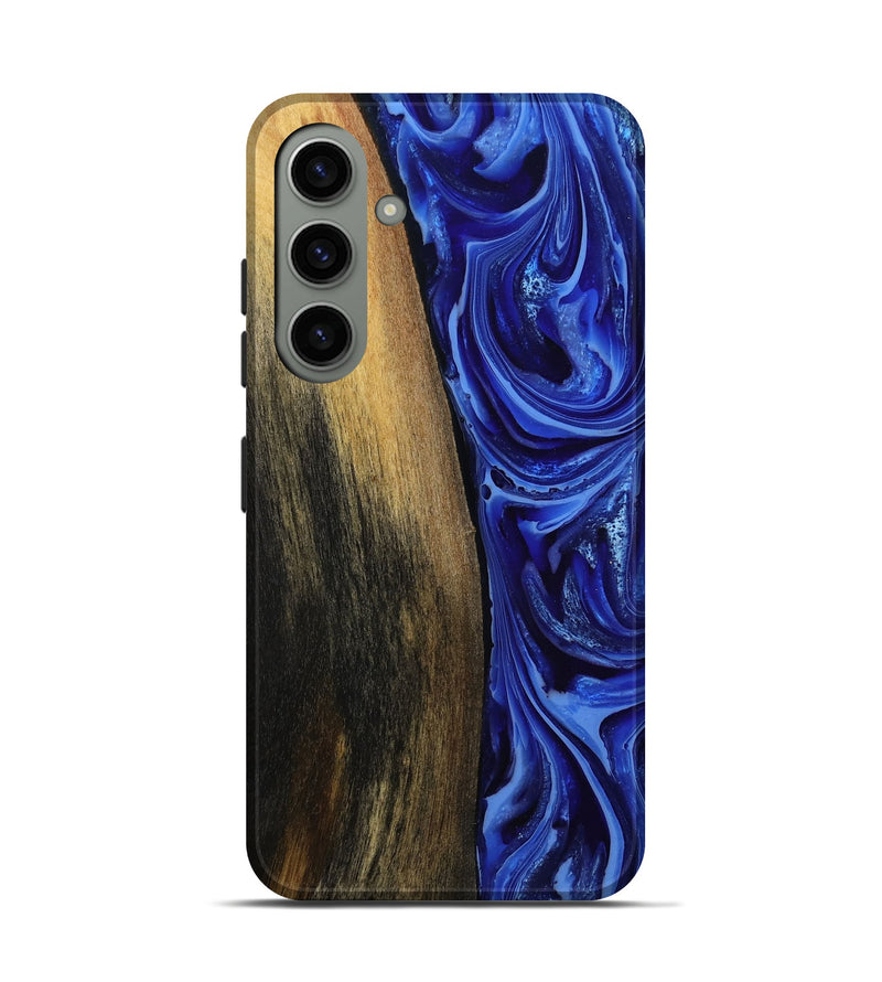 Galaxy S24 Wood Live Edge Phone Case - Zachery (Blue, 808675)
