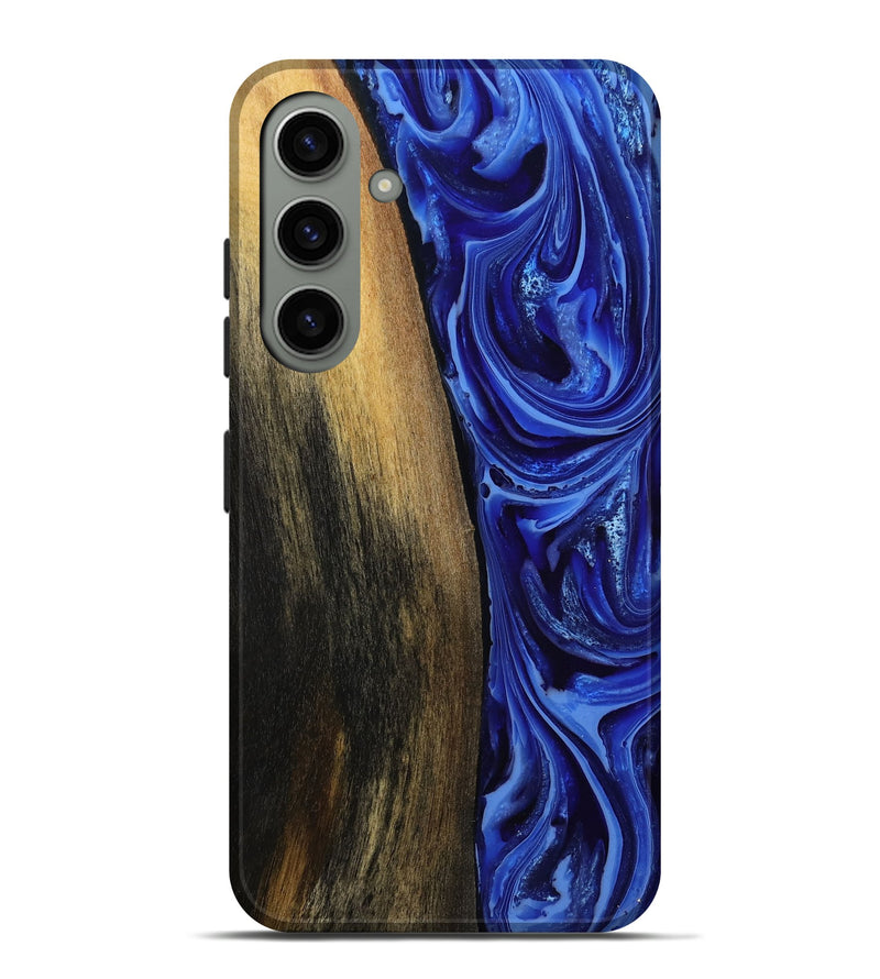 Galaxy S24 Plus Wood Live Edge Phone Case - Zachery (Blue, 808675)