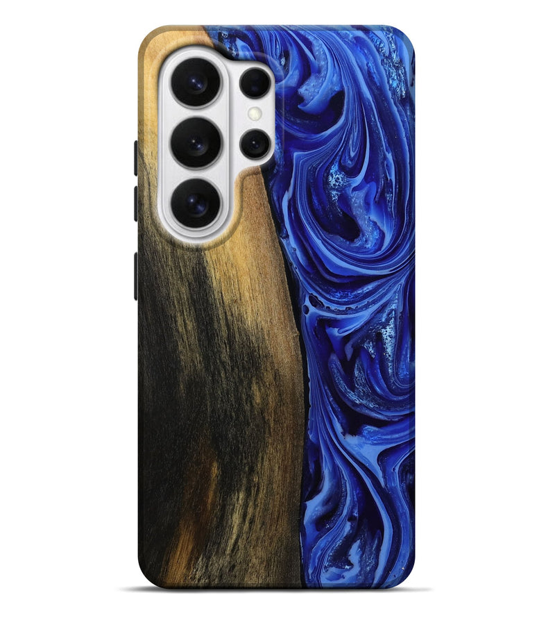 Galaxy S26 Ultra Wood Live Edge Phone Case - Zachery (Blue, 808675)