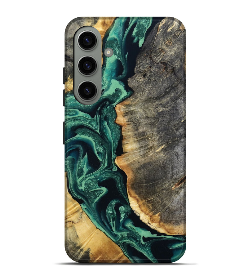 Galaxy S24 Plus Wood Live Edge Phone Case - Unique (Green, 808684)