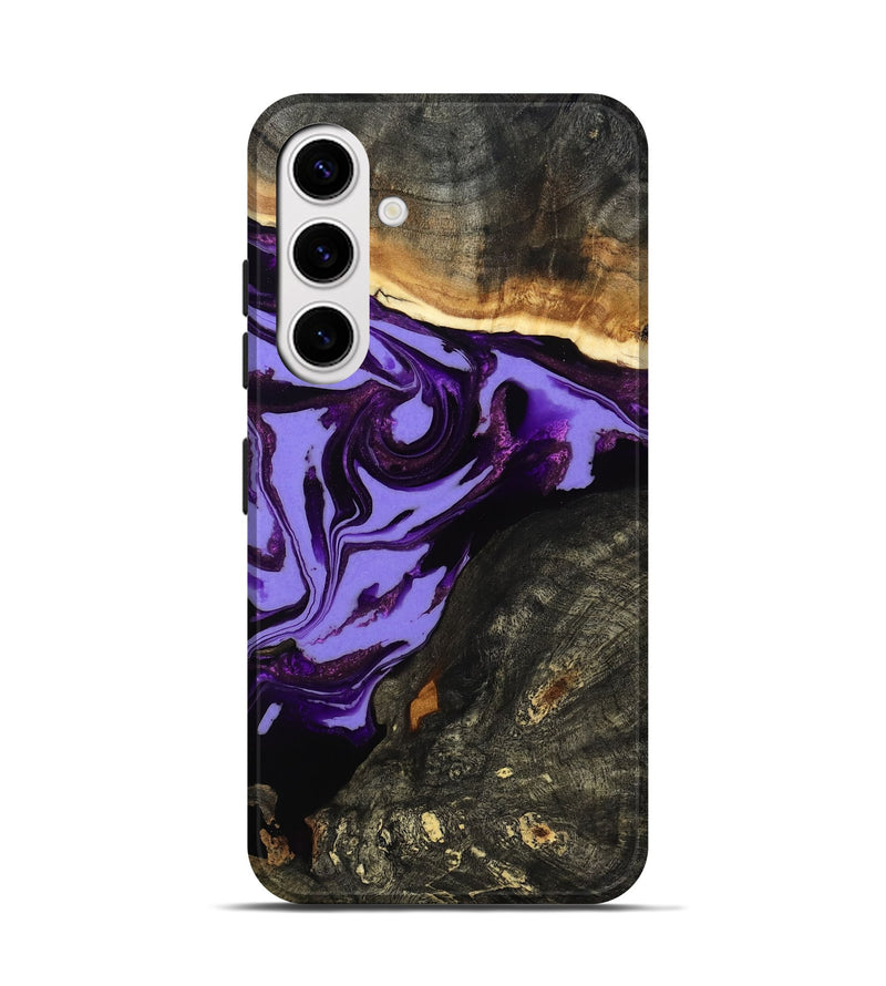 Galaxy S25 Wood Live Edge Phone Case - Lexus (Purple, 808689)