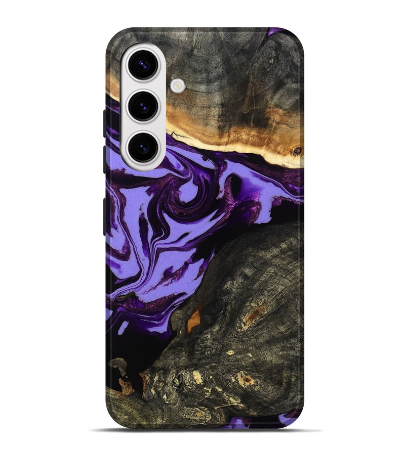 Galaxy S25 Plus Wood Live Edge Phone Case - Lexus (Purple, 808689)