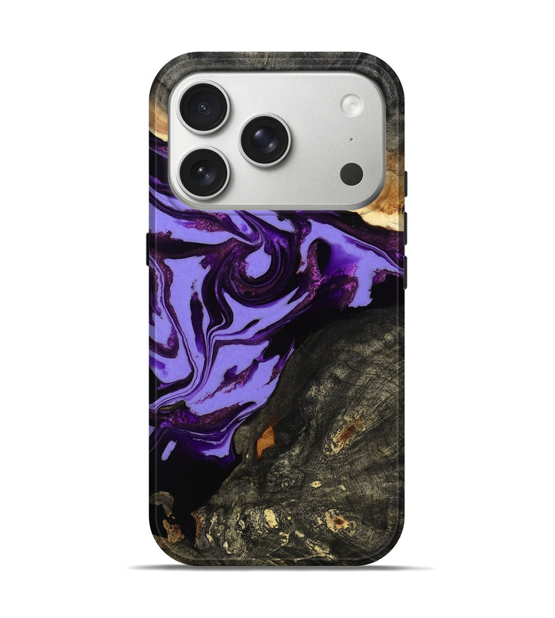 iPhone 17 Pro Wood Live Edge Phone Case - Lexus (Purple, 808689)