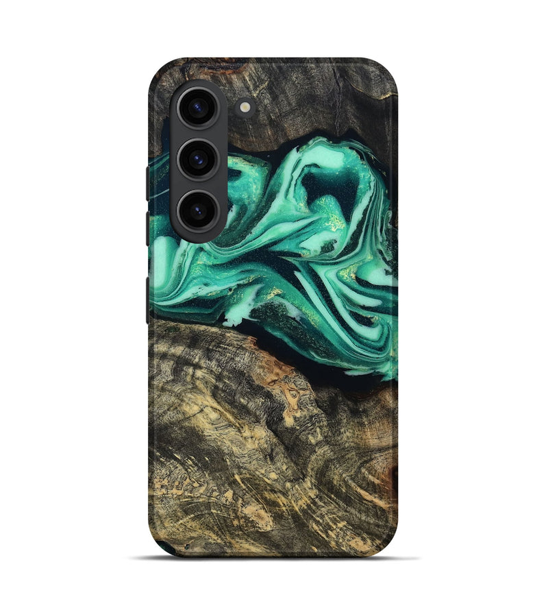 Galaxy S23 Wood Live Edge Phone Case - Emeline (Green, 808693)