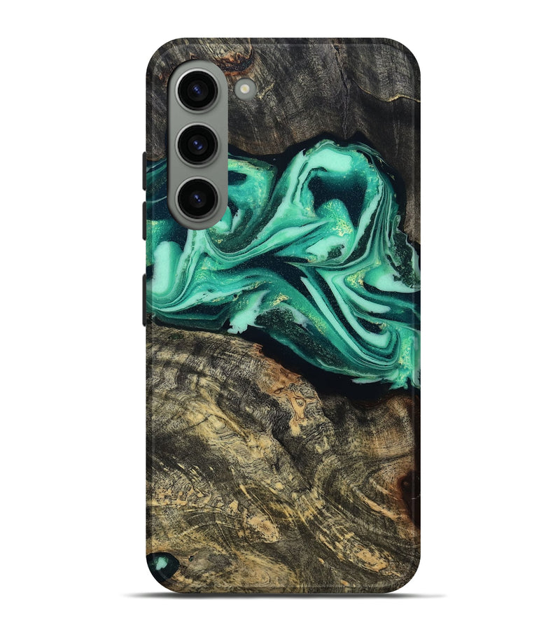 Galaxy S23 Plus Wood Live Edge Phone Case - Emeline (Green, 808693)