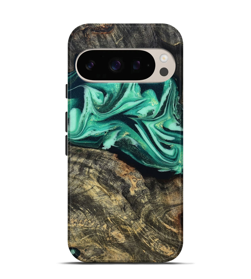 Pixel 10 Wood Live Edge Phone Case - Emeline (Green, 808693)