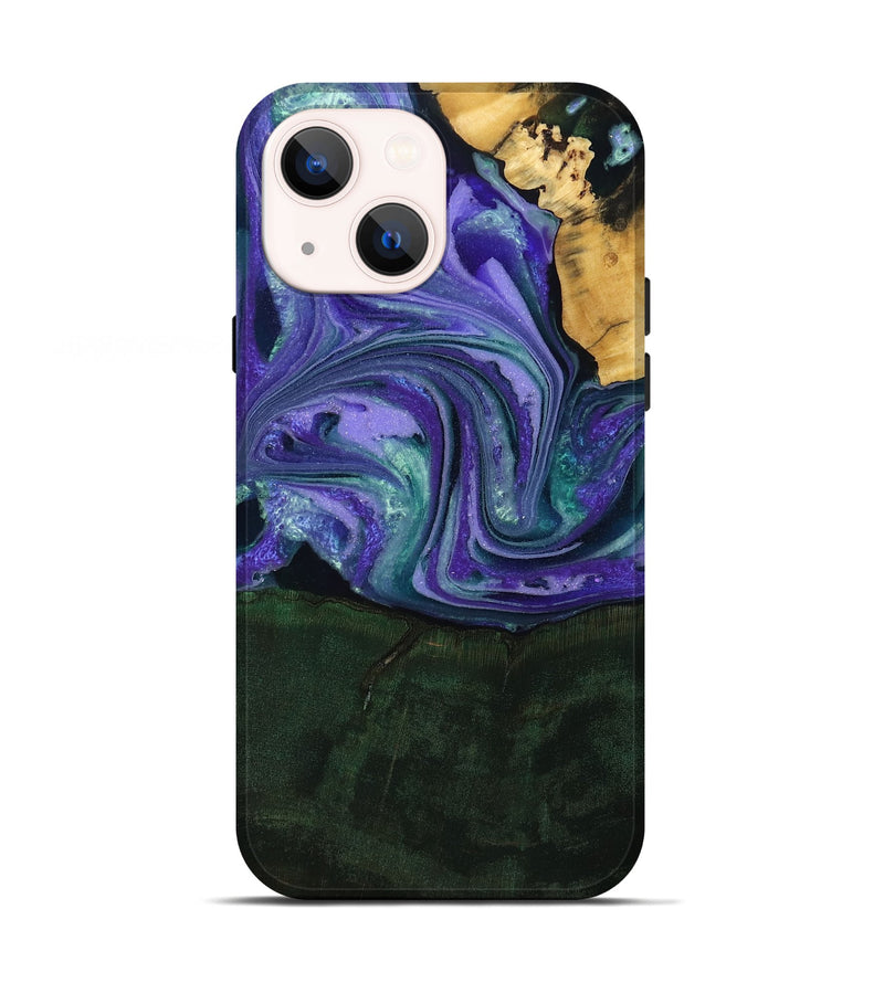 iPhone 13 Wood Live Edge Phone Case - Raelynn (Purple, 808694)
