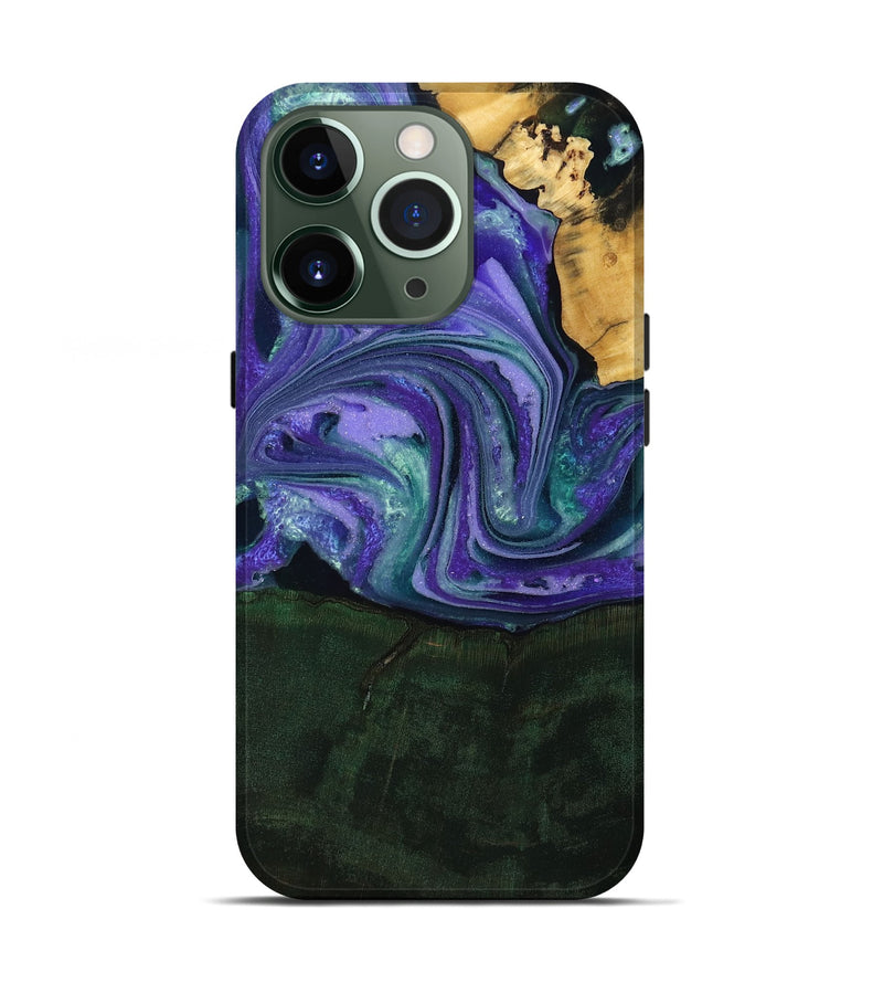iPhone 13 Pro Wood Live Edge Phone Case - Raelynn (Purple, 808694)
