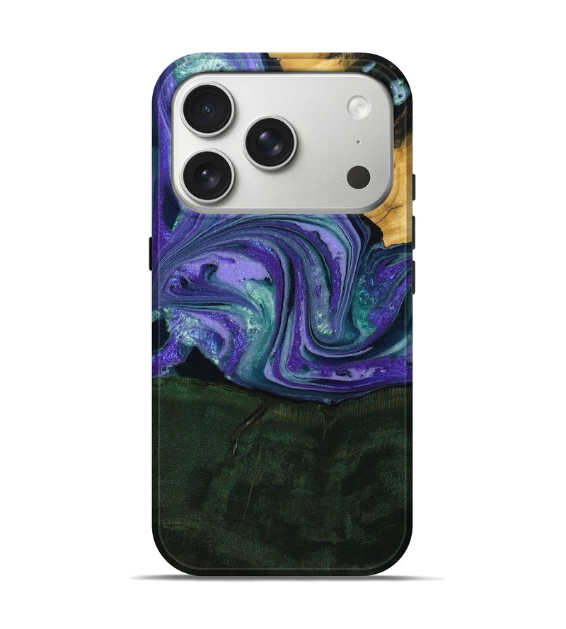 iPhone 17 Pro Wood Live Edge Phone Case - Raelynn (Purple, 808694)