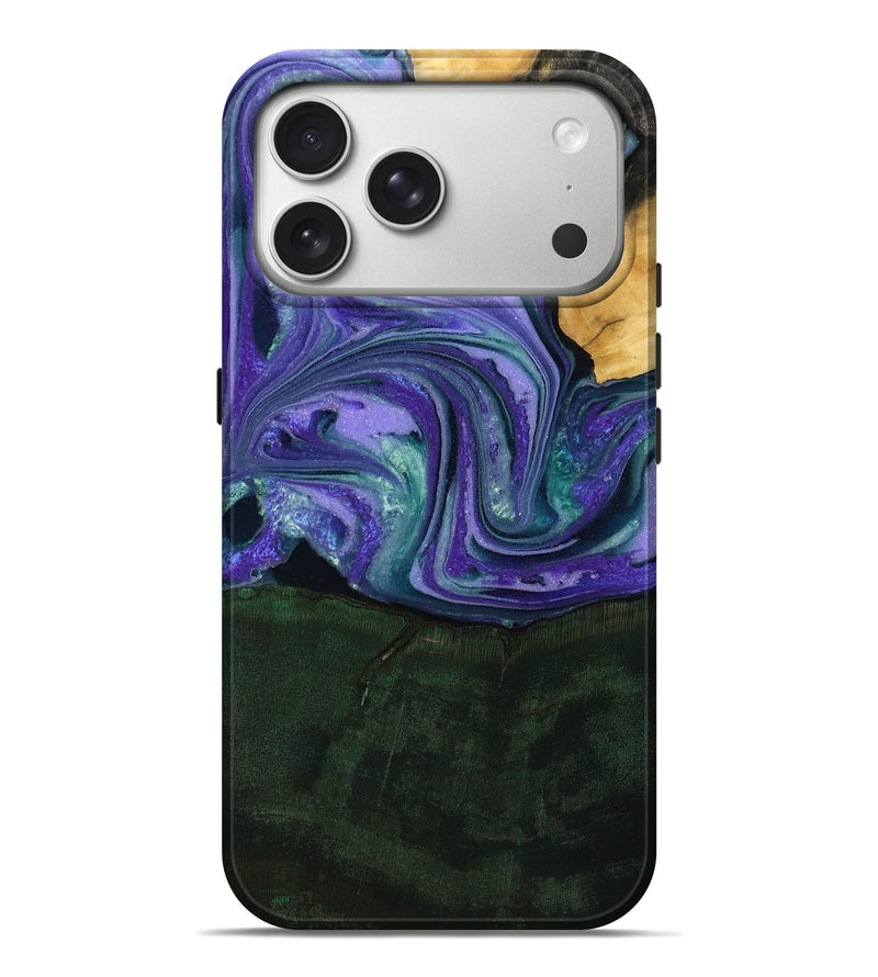 iPhone 17 Pro Max Wood Live Edge Phone Case - Raelynn (Purple, 808694)