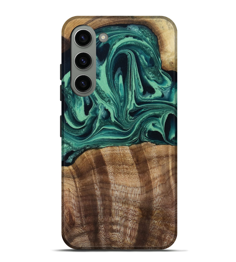 Galaxy S23 Plus Wood Live Edge Phone Case - Desiree (Green, 808700)