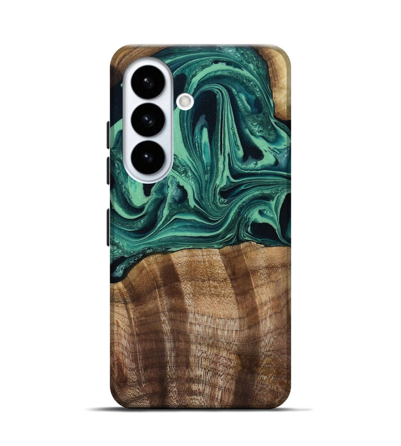 Galaxy S26 Wood Live Edge Phone Case - Desiree (Green, 808700)