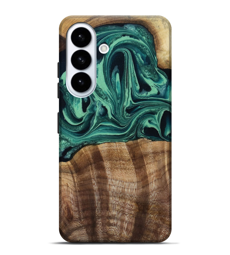 Galaxy S26 Plus Wood Live Edge Phone Case - Desiree (Green, 808700)