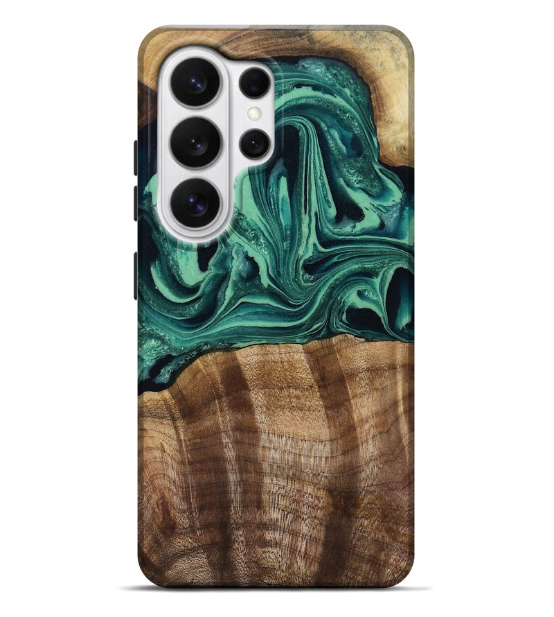 Galaxy S26 Ultra Wood Live Edge Phone Case - Desiree (Green, 808700)