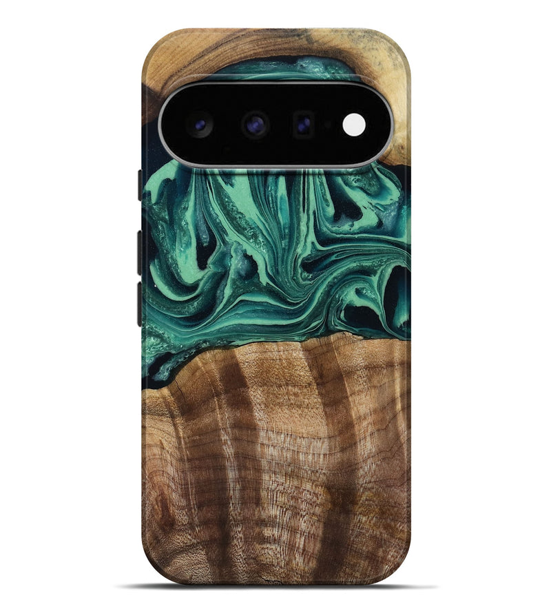 Pixel 11 Pro XL Wood Live Edge Phone Case - Desiree (Green, 808700)