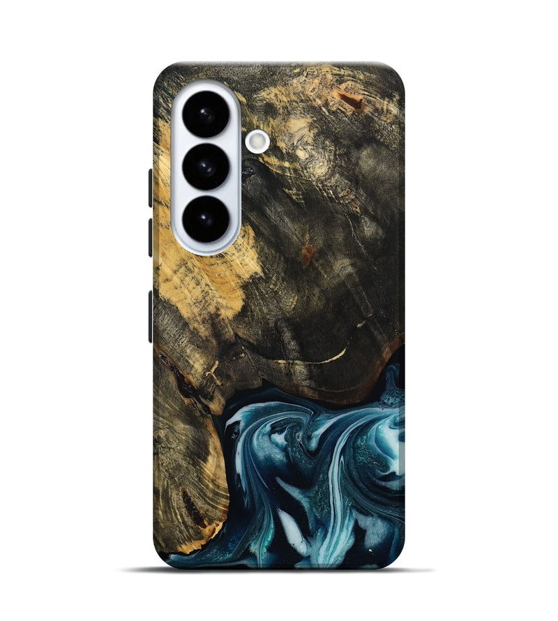Galaxy S26 Wood Live Edge Phone Case - Raven (Blue, 808706)