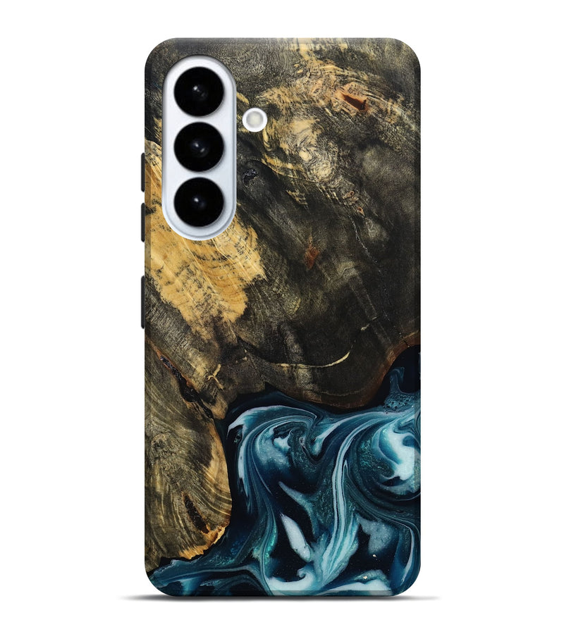 Galaxy S26 Plus Wood Live Edge Phone Case - Raven (Blue, 808706)