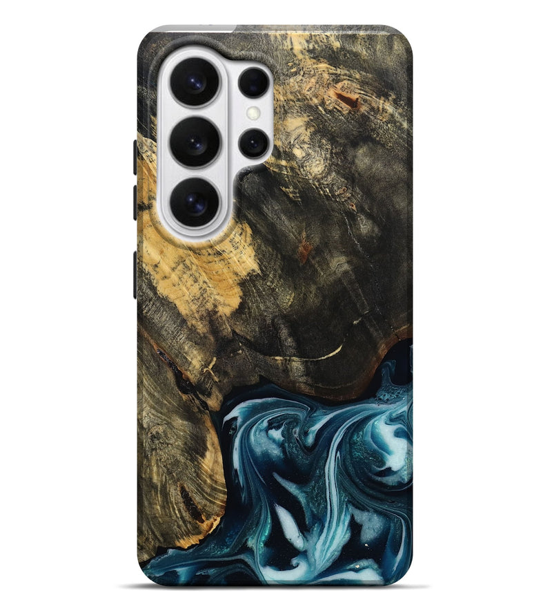 Galaxy S26 Ultra Wood Live Edge Phone Case - Raven (Blue, 808706)