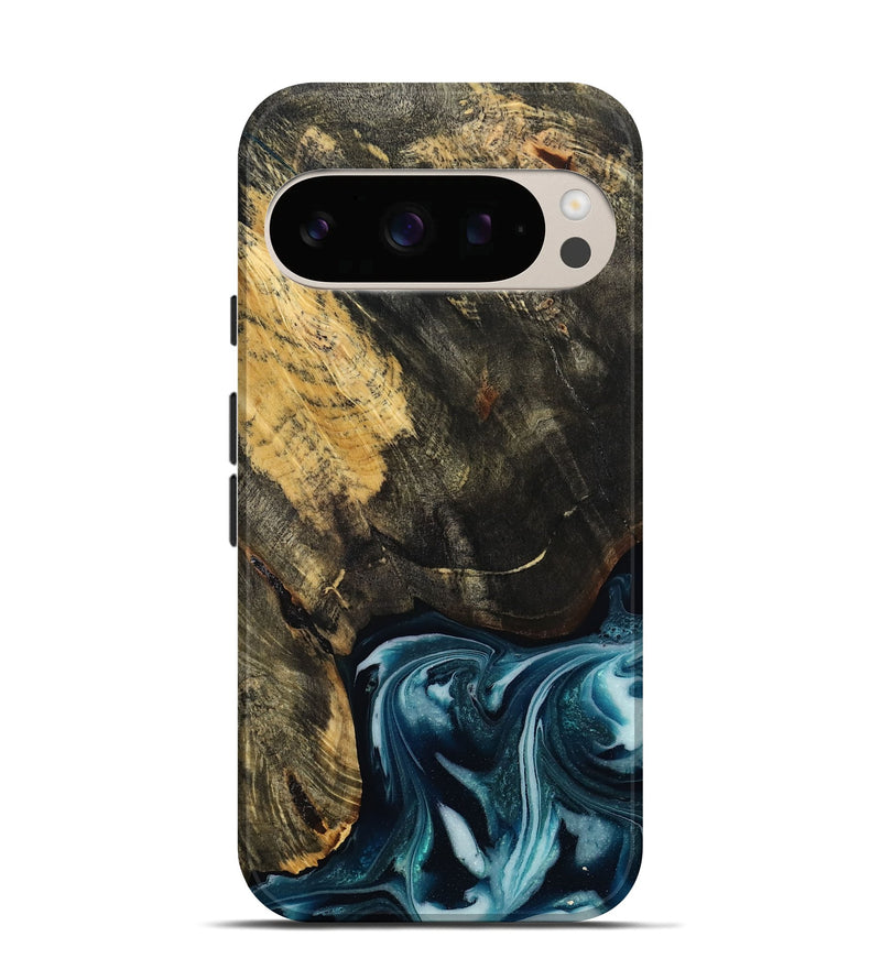 Pixel 10 Wood Live Edge Phone Case - Raven (Blue, 808706)