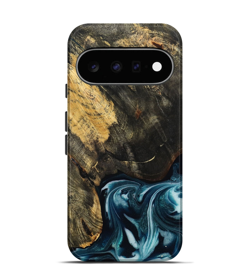 Pixel 11 Wood Live Edge Phone Case - Raven (Blue, 808706)