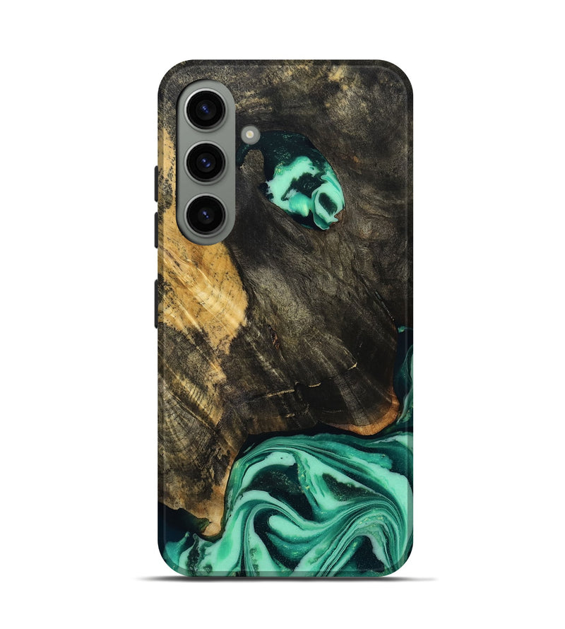 Galaxy S24 Wood Live Edge Phone Case - Aleyna (Green, 808710)