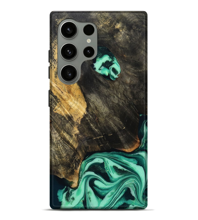 Galaxy S24 Ultra Wood Live Edge Phone Case - Aleyna (Green, 808710)