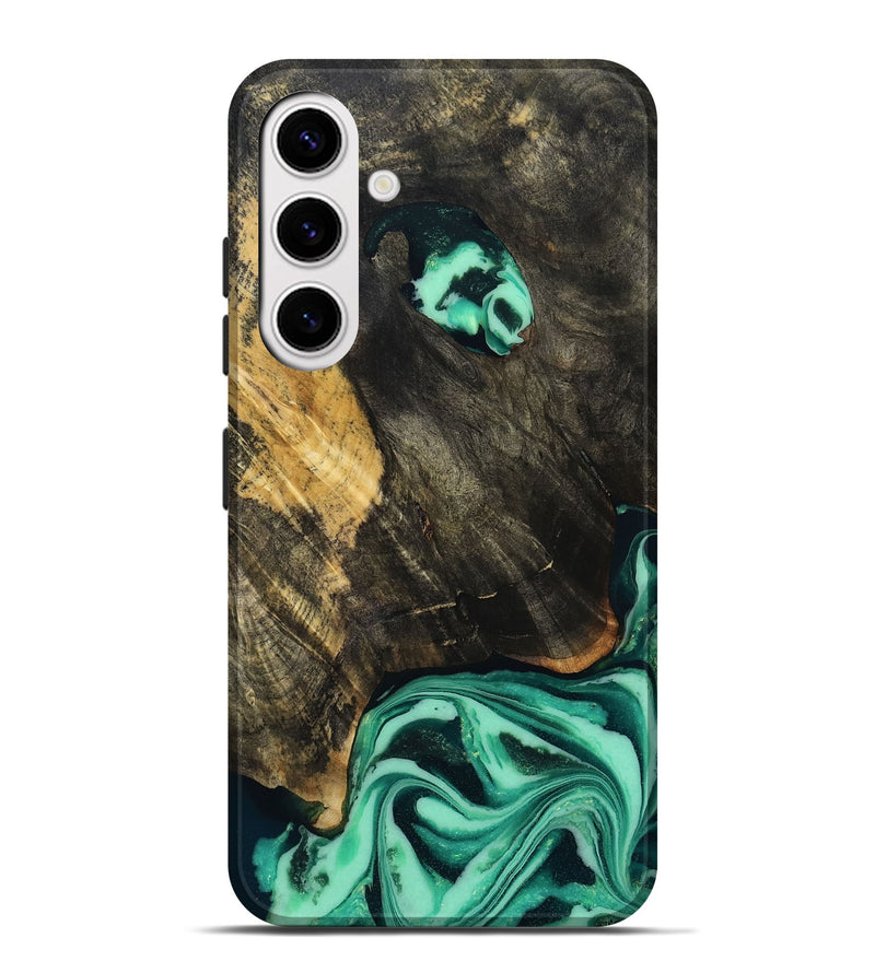 Galaxy S25 Plus Wood Live Edge Phone Case - Aleyna (Green, 808710)