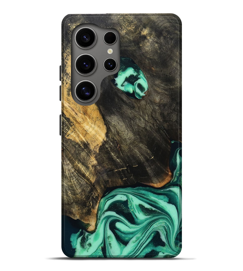 Galaxy S25 Ultra Wood Live Edge Phone Case - Aleyna (Green, 808710)