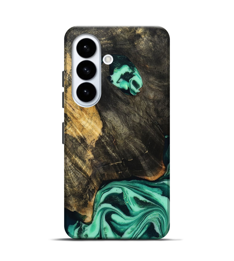 Galaxy S26 Wood Live Edge Phone Case - Aleyna (Green, 808710)