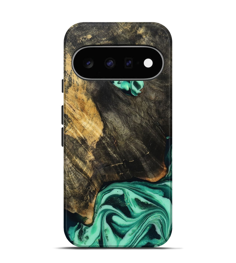 Pixel 11 Wood Live Edge Phone Case - Aleyna (Green, 808710)