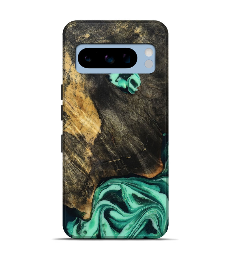 Pixel 8 Pro Wood Live Edge Phone Case - Aleyna (Green, 808710)