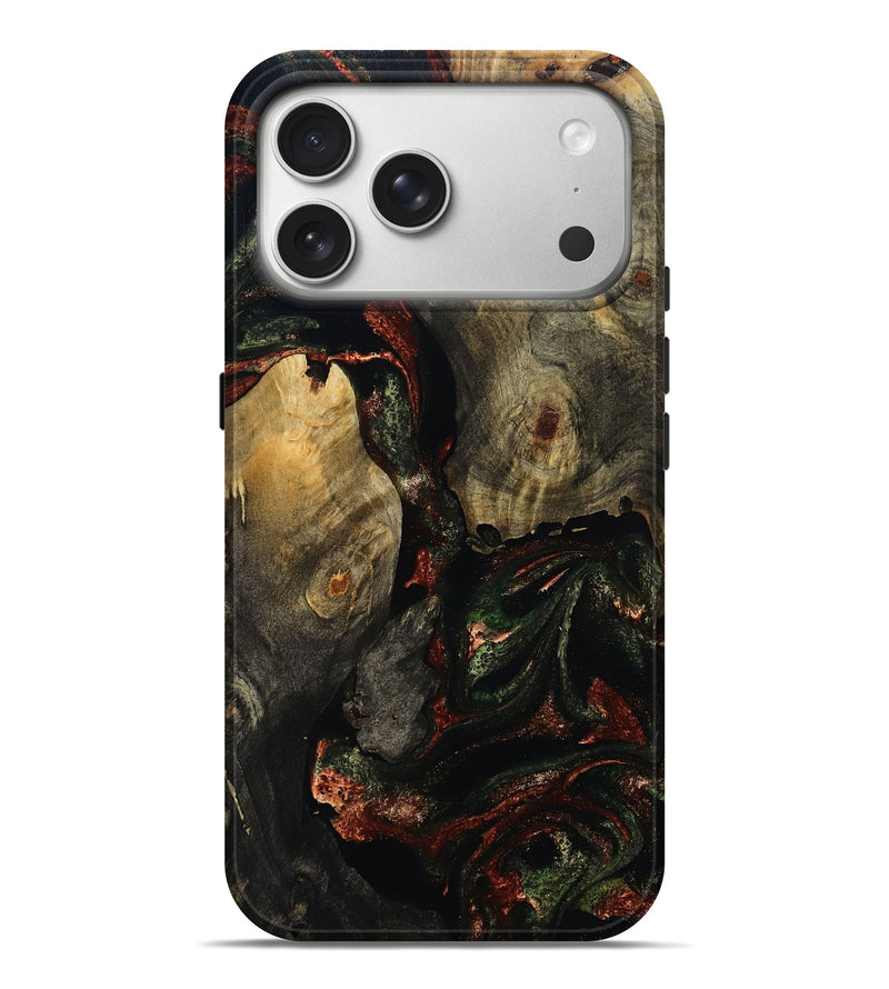 iPhone 17 Pro Max Wood Live Edge Phone Case - Alayah (Red, 808711)