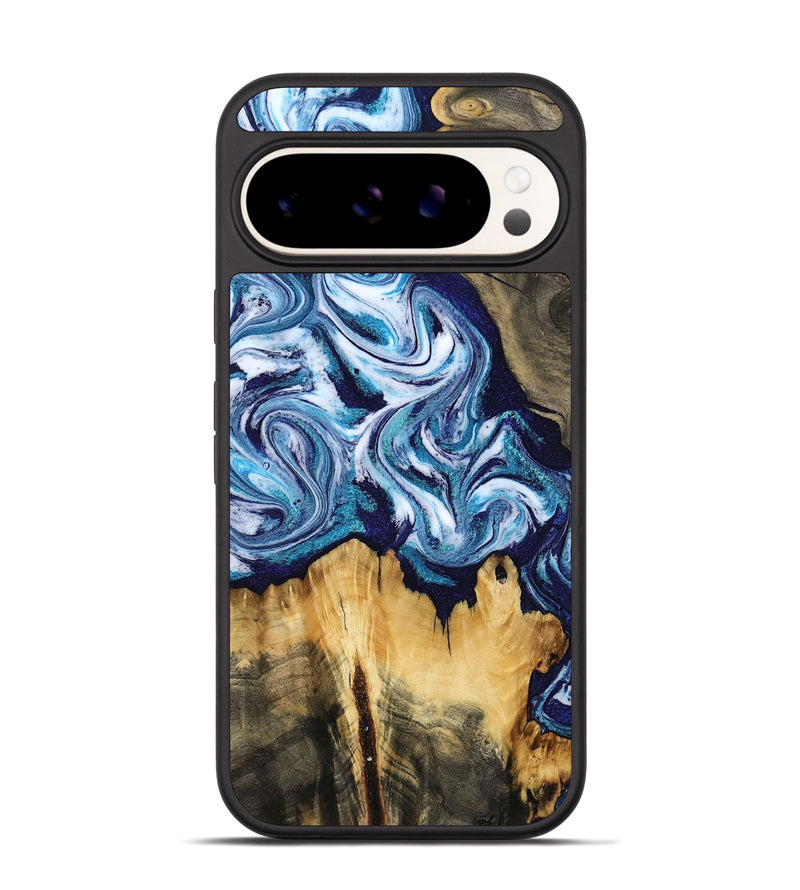 Pixel 9 Pro Wood Phone Case - Aric (Blue, 808737)