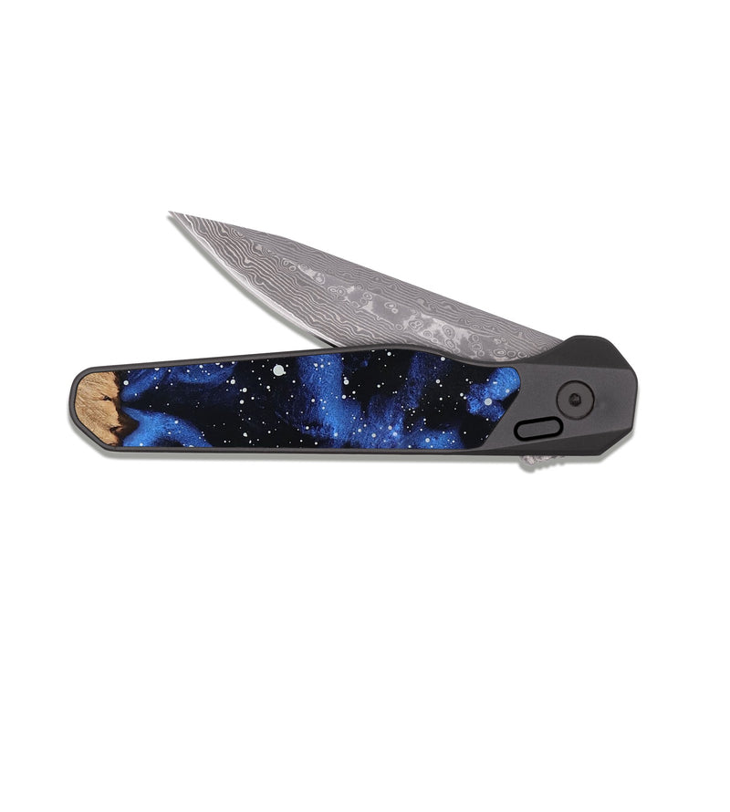 EDC Dark Damascus Wood Pocket Knife - Gigi (Cosmos, 808792)