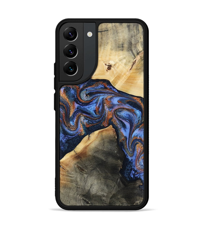 Galaxy S22 Plus Wood Phone Case - Kayla (Teal & Gold, 808822)