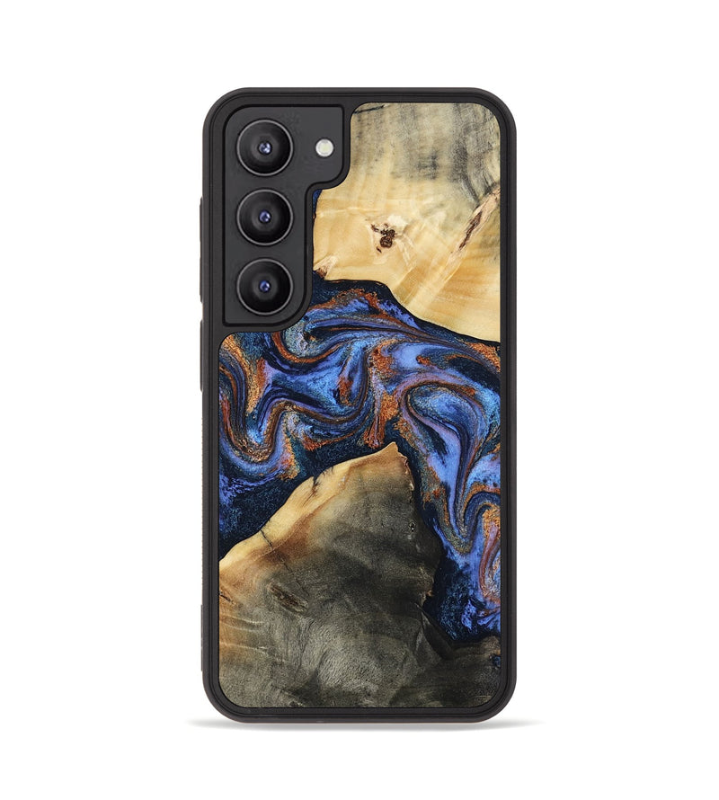 Galaxy S23 Wood Phone Case - Kayla (Teal & Gold, 808822)