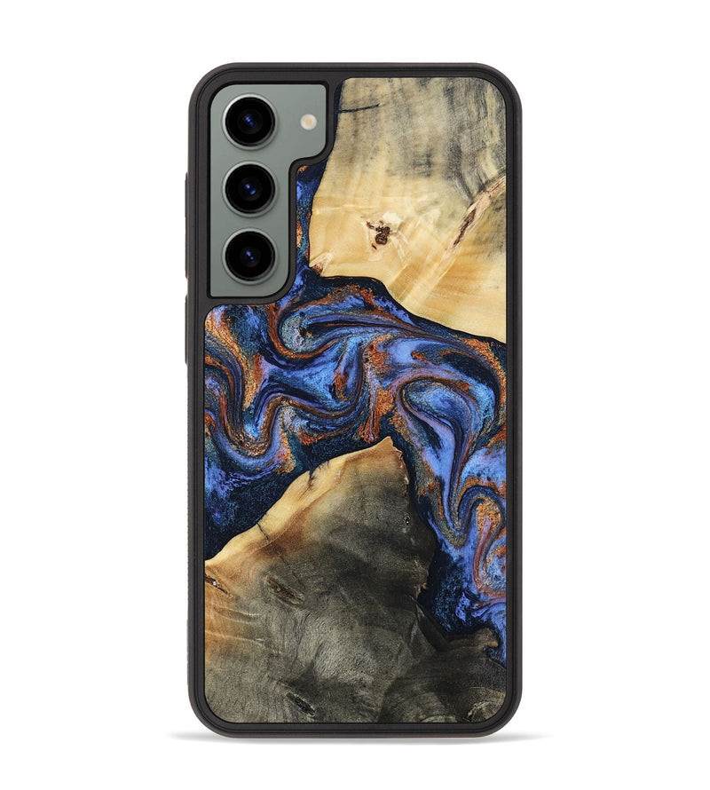 Galaxy S23 Plus Wood Phone Case - Kayla (Teal & Gold, 808822)