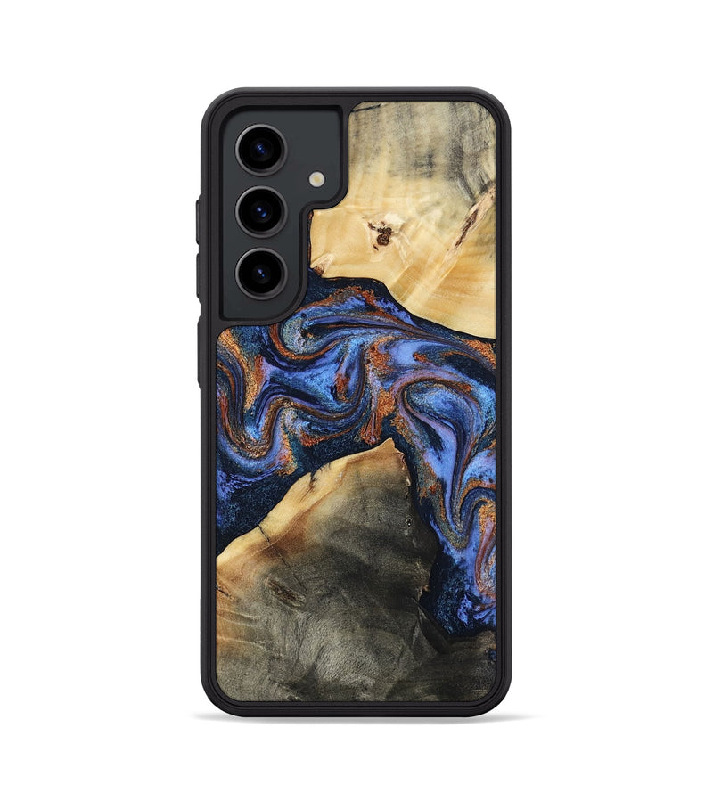 Galaxy S24 Wood Phone Case - Kayla (Teal & Gold, 808822)