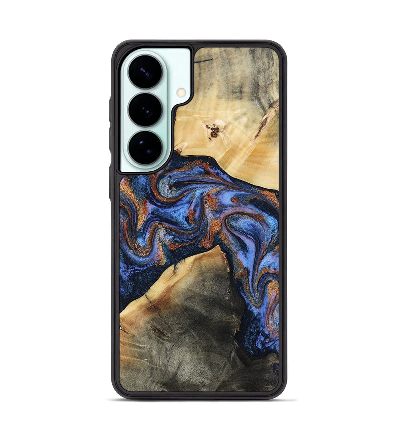 Galaxy S26 Plus Wood Phone Case - Kayla (Teal & Gold, 808822)