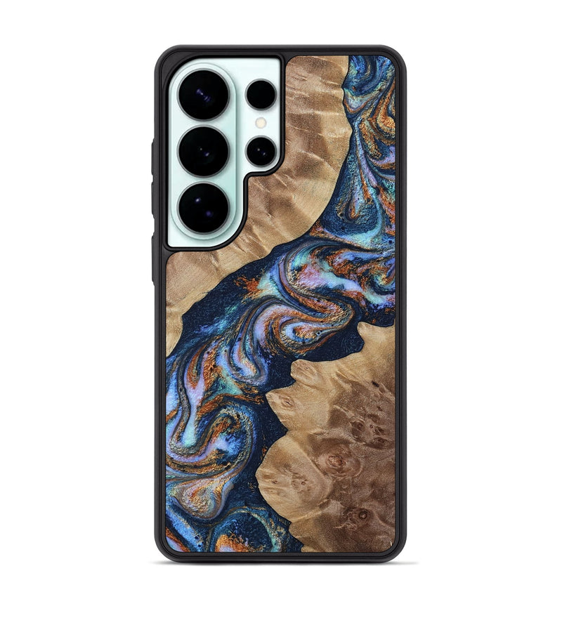Galaxy S26 Ultra Wood Phone Case - Kellie (Teal & Gold, 808850)