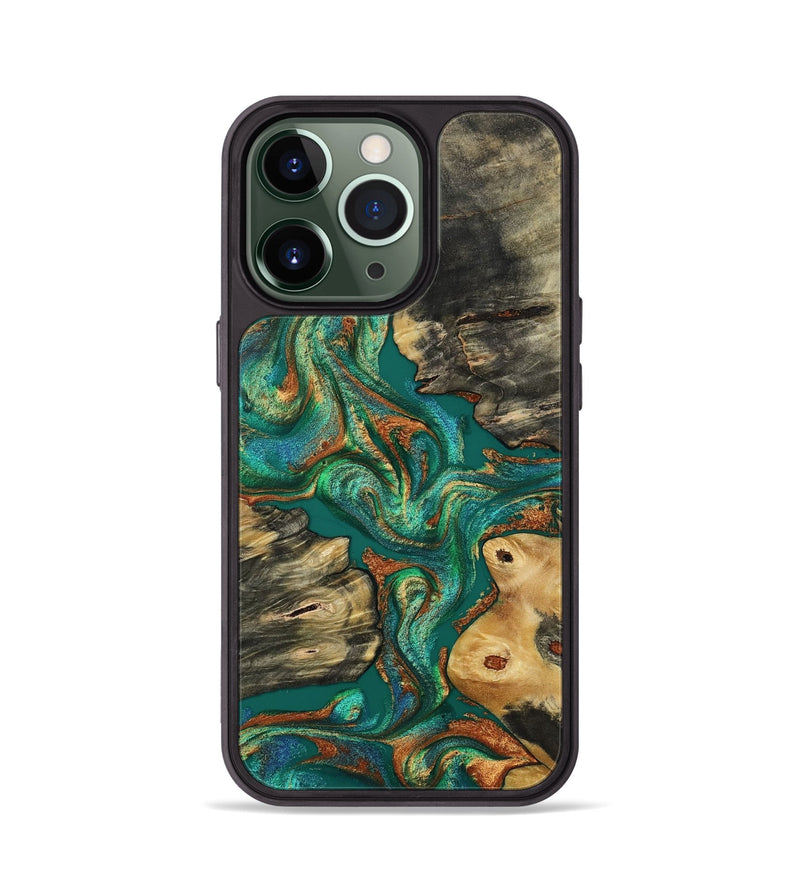 iPhone 13 Pro Wood Phone Case - Adam (Green, 808875)