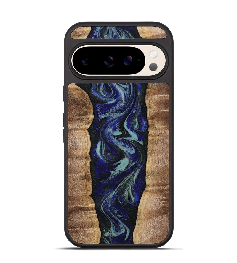 Pixel 10 Pro Wood Phone Case - Damon (Blue, 808880)