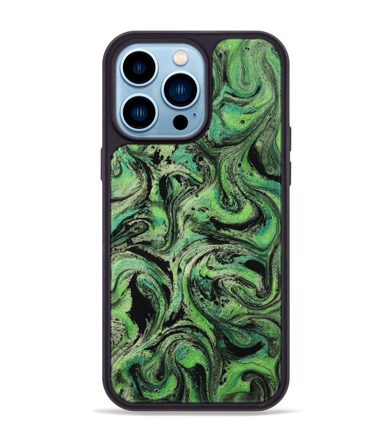 iPhone 14 Pro Max ResinArt Phone Case - Tomika (Green, 808881)