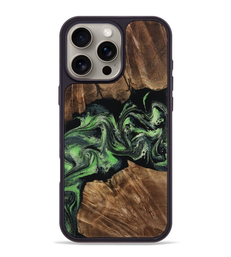iPhone 16 Pro Max Wood Phone Case - Matthew (Green, 808885)