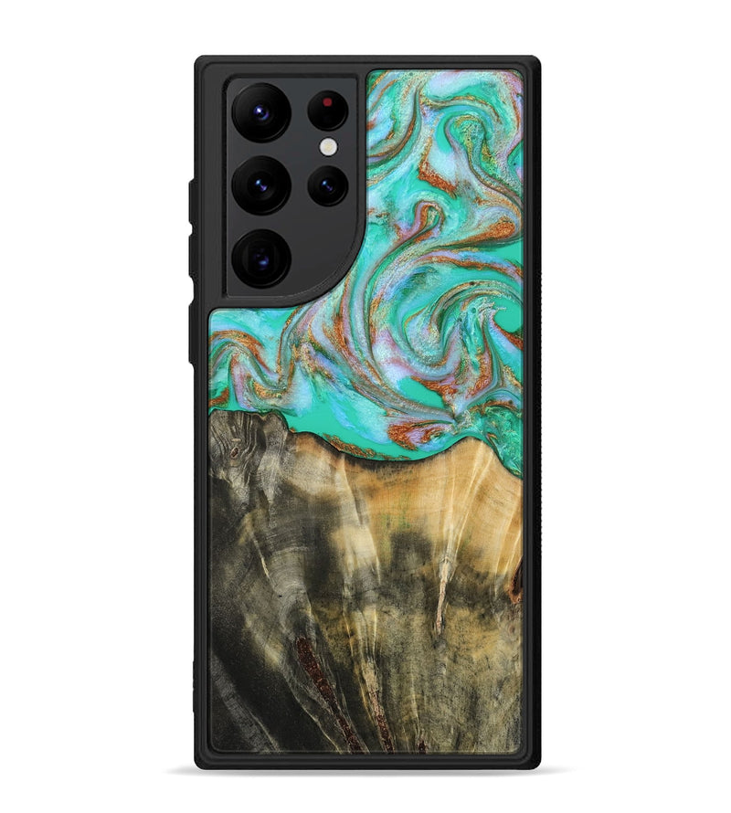 Galaxy S22 Ultra Wood Phone Case - Addisyn (Green, 808887)