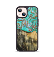 iPhone 14 Wood Phone Case - Addisyn (Green, 808887)