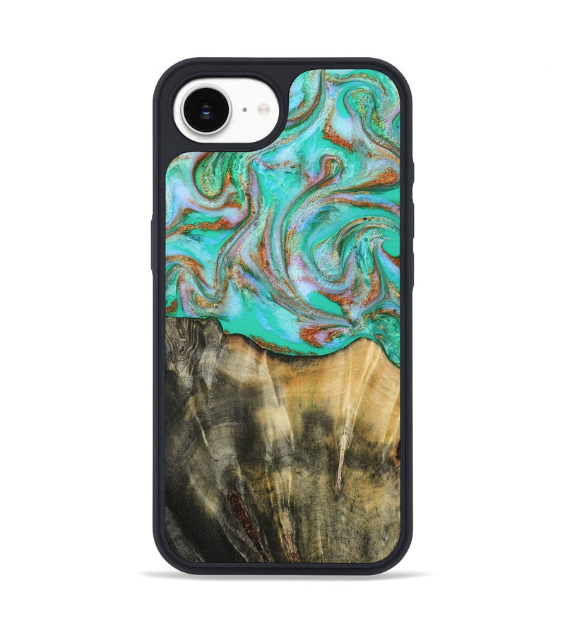 iPhone 16e Wood Phone Case - Addisyn (Green, 808887)