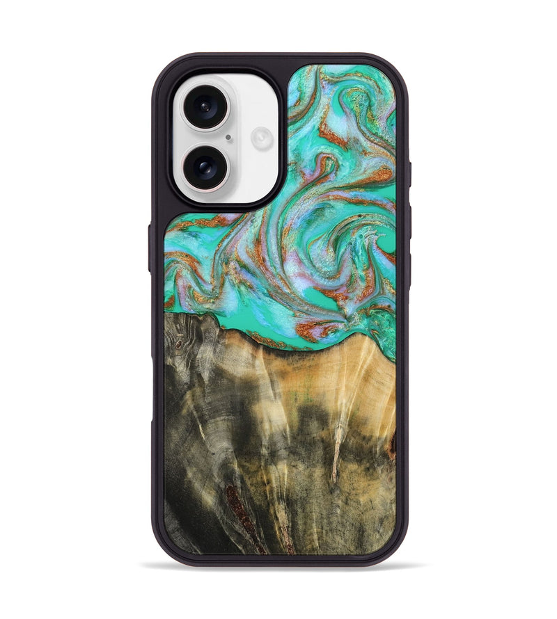 iPhone 17 Wood Phone Case - Addisyn (Green, 808887)