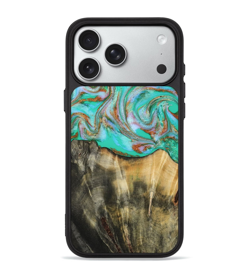 iPhone 18 Pro Max Wood Phone Case - Addisyn (Green, 808887)