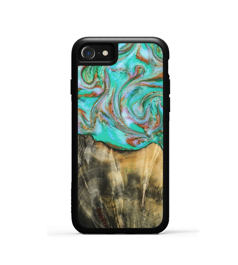 iPhone SE Wood Phone Case - Addisyn (Green, 808887)